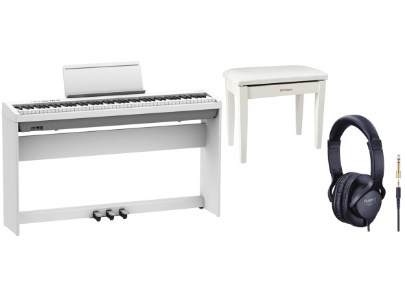 <b>Roland FP-30X-WH piano branco com móvel Roland KSC-70-WH, barra 3 pedais Roland KPD-70-WH, banco piano Roland RPB-100WH e auscultadores Roland RH-5</b> <b>Roland FP-30X-WH piano branco com móvel Roland KSC-70-WH, barra 3 pedais Roland KPD-70-WH, banco piano Roland RPB-100WH e auscultadores Roland RH-5</b>